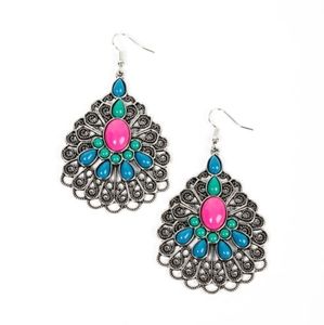 Peacock Prance - Multi ♥ Earrings